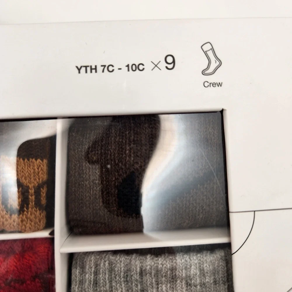 NEW 9 PAIR PACK NIKE YOUTH CREW SOCKS CUSHIONED GIFT PACK SIZE 10C-3Y